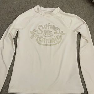 Cat and Jack Rash guard size 10/12 white